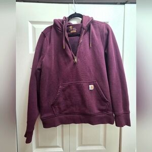 Carhartt Womens Maroon Zip-Up Sweatshirt